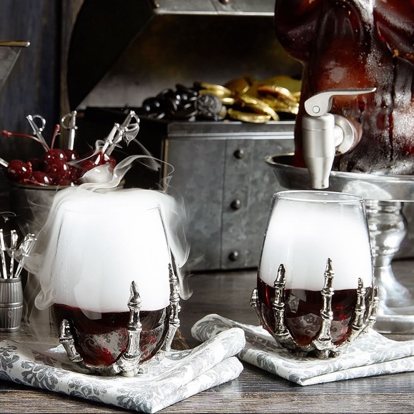 Pottery Barn Skeleton Hand Stemless Wine (x1) - Picture 2 of 4